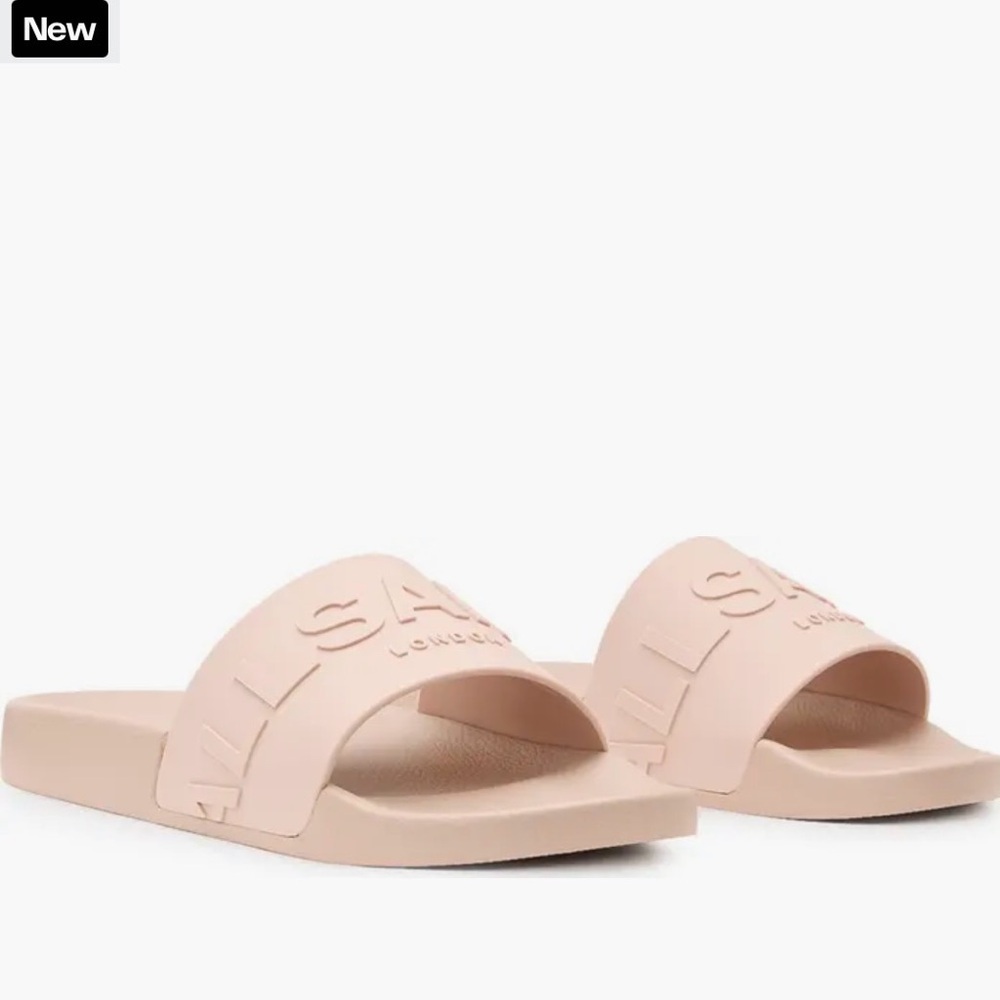 ALL SAINTS Blush Pink Slide Sandals